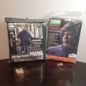2 Hooded Rain Ponchos